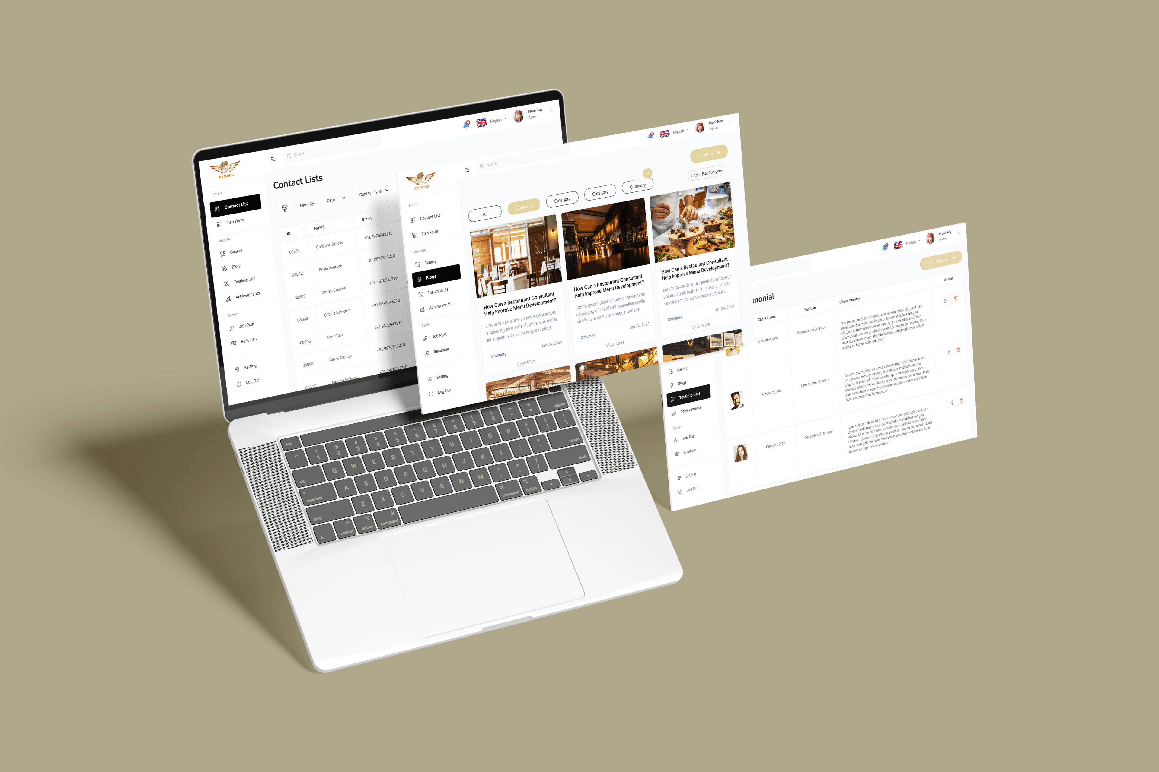 Restrosol website redesign challenge